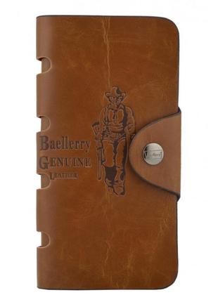 Мужское портмоне baellerry genuine leather cok10. цвет: коричневый