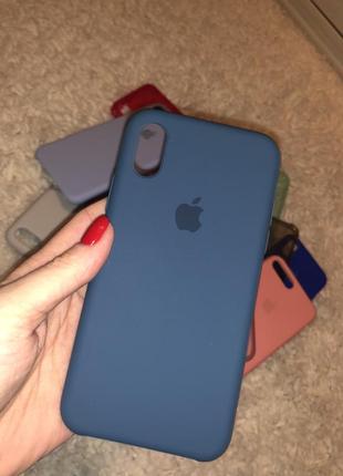 Silicone case чехол для iphone x/xs