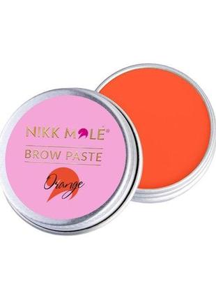 Оранжевая неоновая  brow paste nikk mole, 15г
