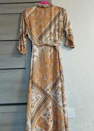 Длинное платье на пуговицах с длинным рукавом f&f(размер 12)2 фото