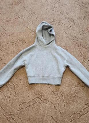 Толстовка,худи zara, серая кофта с капюшоном