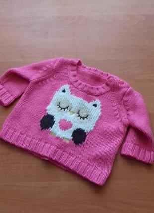 Свитер для малышки до 3 месяцев.