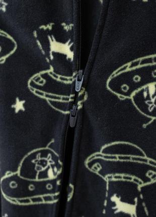 Мікрофлісовий чоловічок "корівки в космосі" з антиковзькими стопами від картерс3 фото