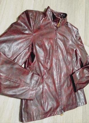 Кожаная женская куртка, распродажа, куртка под питона, женская одежда, обувь аксессуары3 фото
