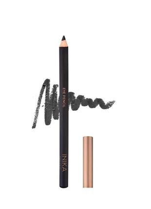 Органический карандаш для глаз inika black eye pencil, черный