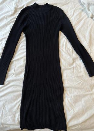 Платье длинное черное1 фото