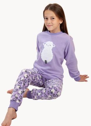 Теплая флисовая пижама подростковая для девочки, пижама зайка мишка, теплая флисовая пижама для девчонки5 фото