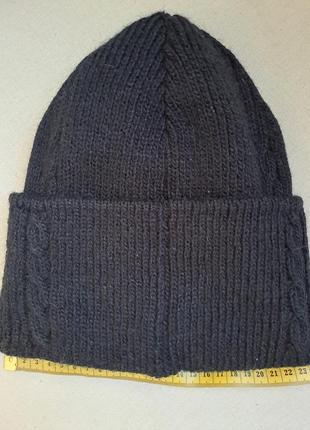 Тепла зимова  шапка на флісі.4 фото