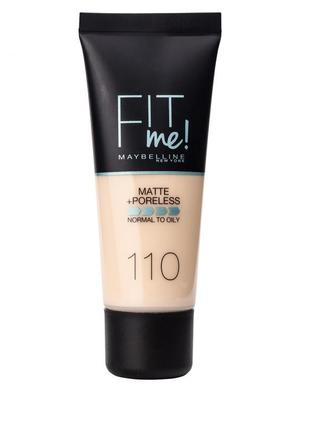 Тональный крем maybeline fit me matte 105, 110 тона7 фото