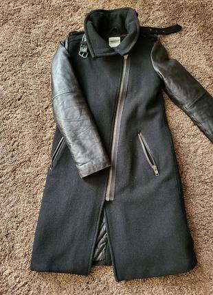 Пальто object collection шерсть козья кожа