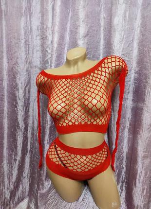 Эротическое белье,топ с трусиками