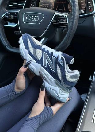 Женские кроссовки new balance 9060 navy white 36-37-38-39-40-412 фото