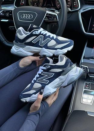 Женские кроссовки new balance 9060 navy white 36-37-38-39-40-415 фото