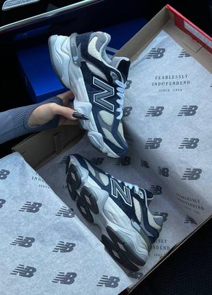 Женские кроссовки new balance 9060 navy white 36-37-38-39-40-418 фото