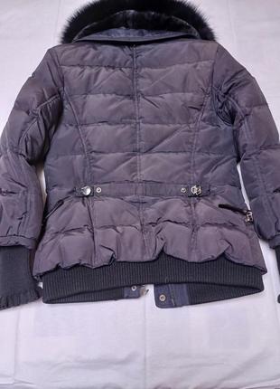 Курточка зимняя с мехом стёганая5 фото