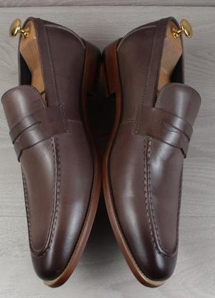 Шкіряні чоловічі туфлі лофери justin reece england, розмір 425 фото
