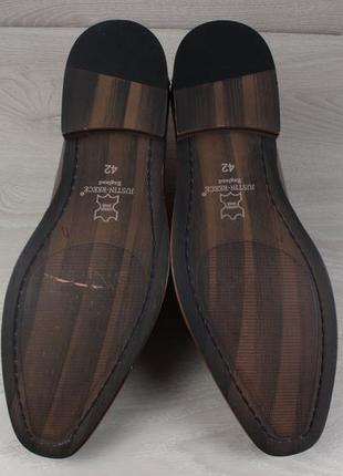 Шкіряні чоловічі туфлі лофери justin reece england, розмір 426 фото
