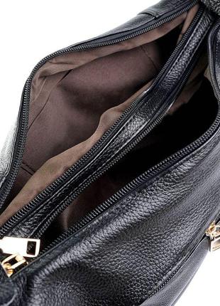 Женская кожаная сумка черного цвета3 фото