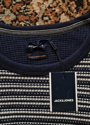 Фирменная хлопковая демисезонная зимняя кофта реглан jack&amp;jones, новая с бирками,размер l-xl.4 фото