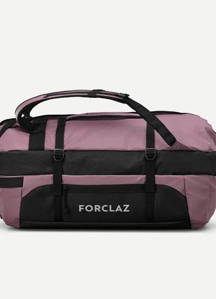 Спортивная дорожная сумка/рюкзак для трекинга forclaz 30-40л 50 x 31 x 20см розовый5 фото