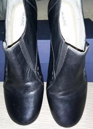 Чорні шкіряні туфлі marc art of walking  (німеччина)розмір  40(26,5 см )2 фото