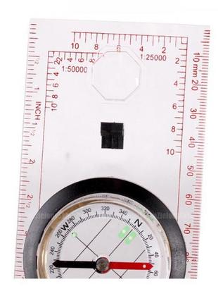 Планшетный компас жидкостный туристический для ориентирования компас для чертежей sp-sport пластик (5 фото