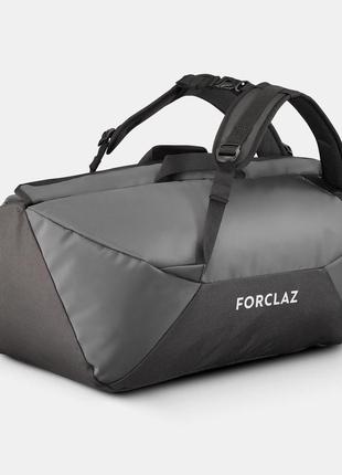 Спортивная дорожная сумка/рюкзак для трекинга forclaz 50л 65 x 40 x 30см серый5 фото