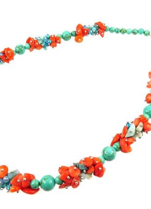 Эксклюзивное ожерелье "бирюзовая роса" 2, изысканное ожерелье из натурального камня, красивые украшения