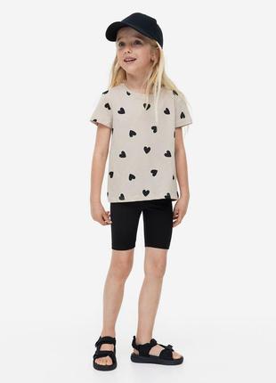 Шорты велосипедки для девочки h&m 0599090-038 110 см (4-5 years) черный