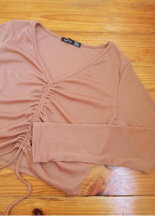 Лонгслів в рубчик/ гольф вололазка/ топ кроп в рубчик