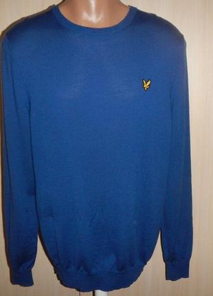 Шерстяной свитер lyle &amp; scott p.xl 100% шерсть мериноса