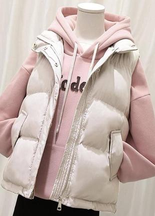 Женская одежда, модная теплая жилетка