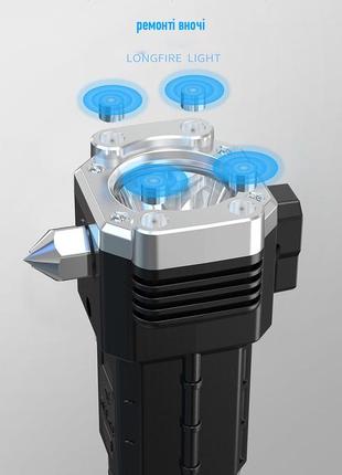 Светодиодный ручной аккумуляторный фонарь автомобильный переносной led+cob карманный фонарь usb юс