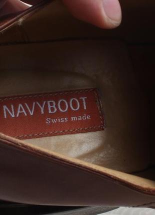 Чоловічі шкіряні туфлі / броги navyboot swiss made, розмір 449 фото