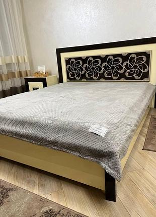 Плед бамбуковий соти світло-сірий 200*220см