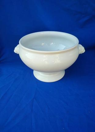 Большая немецкая супница с клеймом клеймо фарфоровая фарфоровая 1941 кашпо