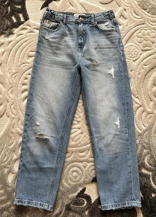 Джинсы на девочку zara mom fit