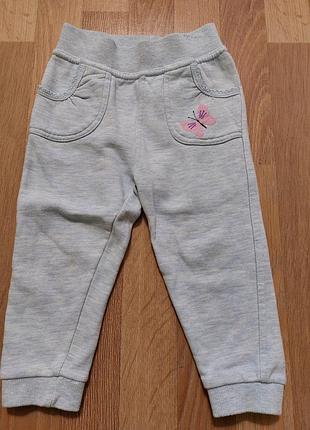 Утеплені штанці на дівчинку 92