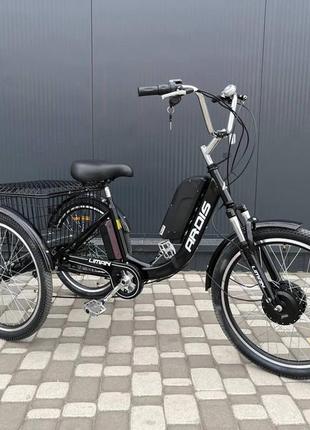 Трехколесный электровелосипед 24" cubic-bike liman black 500w 10.4 ah 48v