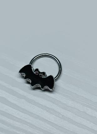 Пирсинг сегментное кольцо кликер летучая мышь хэллоуин2 фото