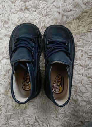 Шкіряні сині черевички 27 см3 фото
