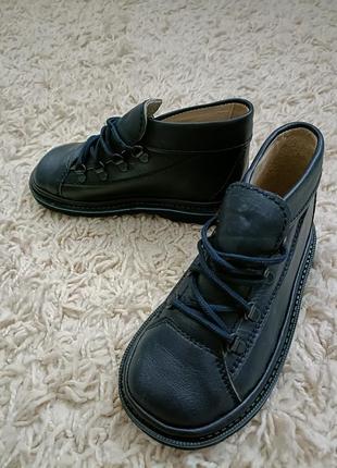 Шкіряні сині черевички 27 см2 фото