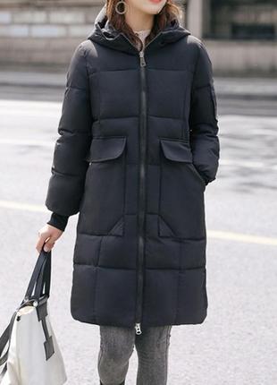 Женская зимняя удлиненная куртка2 фото
