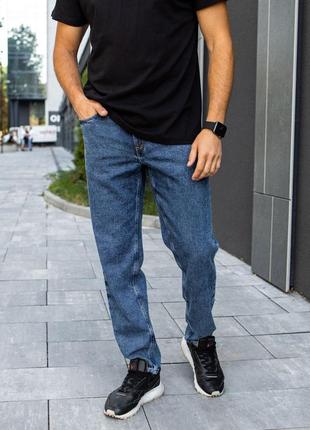 Мужские джинсы мом темно синие / качественные джинсы штаны для мужчин1 фото