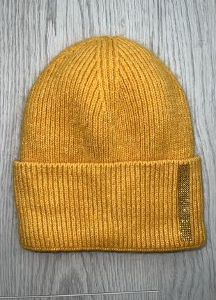Ангоровая шапка. янтарный цвет. зимняя шапка из ангоры.10 фото