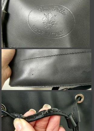 Кожаная сумочка через плече на затяжках made in italy10 фото