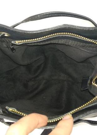 Кожаная сумочка через плече на затяжках made in italy8 фото
