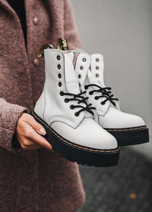 Женские кожаные ботинки dr.martens на меху1 фото