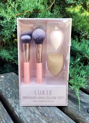 Набор пензлів для макіяжу luxie bronze and glow set