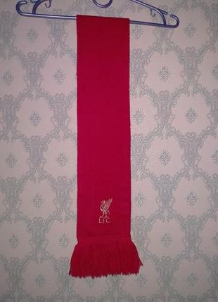Шарф красный liverpool fc леверпуль футбольный